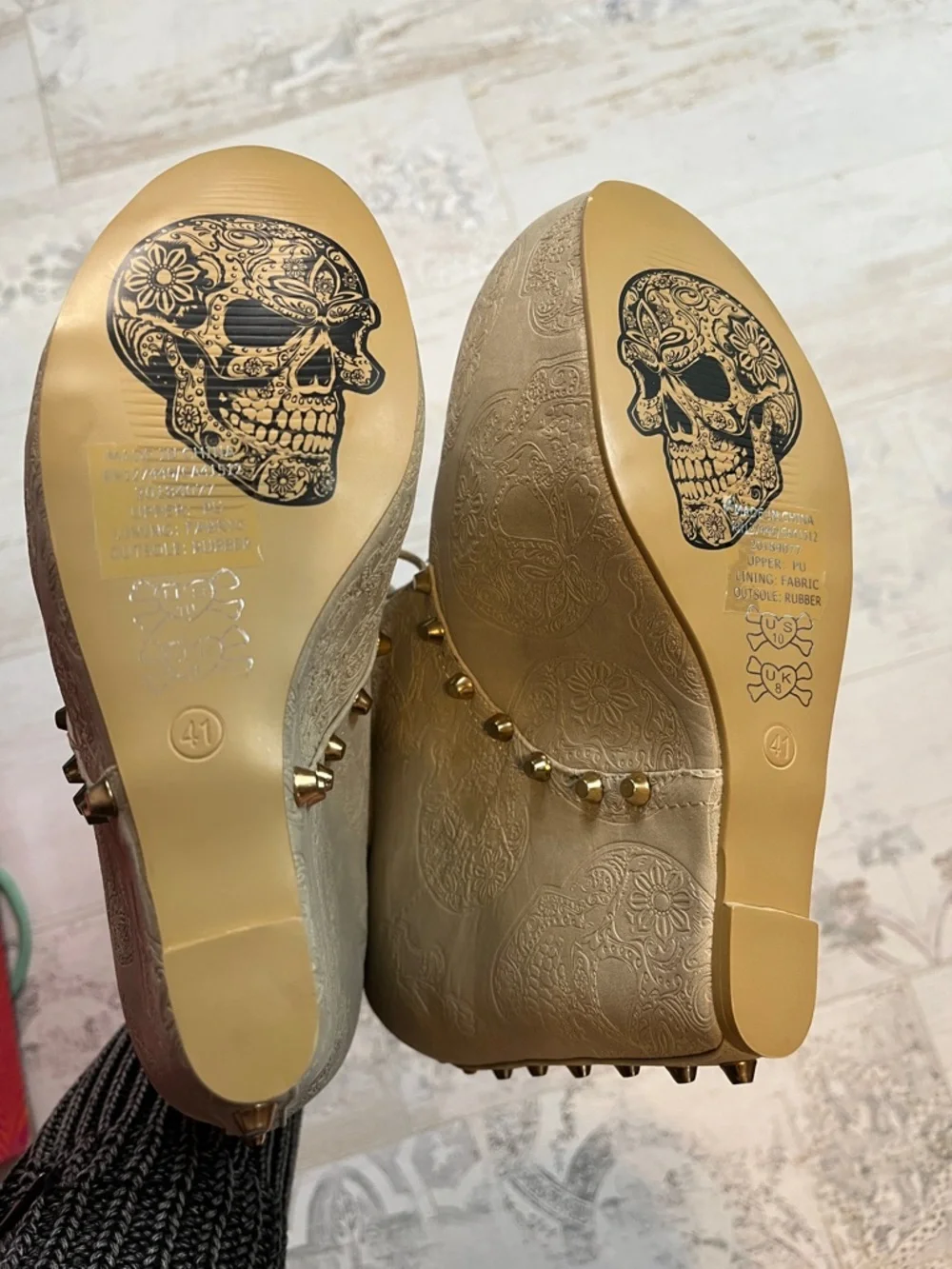 Iron Fist Rare Maneater Nude Wedges Size 10
